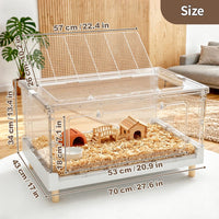 Hamster Cage15.4 High Panoramic Clear Syrian Playhouse – Essentials for Small Pets - Low (13.4" H) - image 2