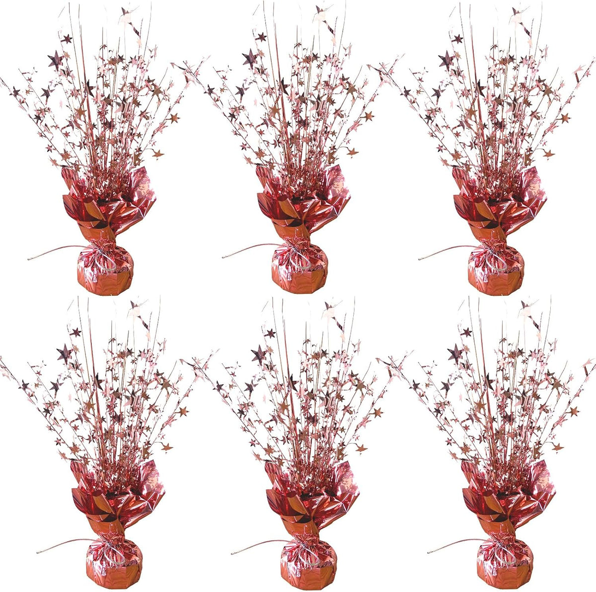 FUBININA Birthday Party Centerpieces Table Decorations Metallic Foil - Rose Gold