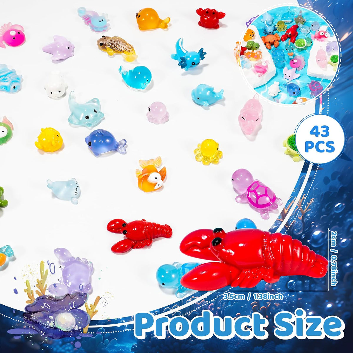 Mini Ducks 100 Pack Tiny Ducks Glow in The Dark – Fun for Kids & Family - Mini Ocean Animals - image 2