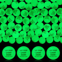 Seenelling 60 glow in the dark Halloween bouncy balls with skeleton print, green - view 10