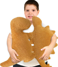 Dino Nugget Pillow Plush, Dinosaur Chicken Plush Nuggets Pillow Funny Birthday Gifts for Boys - Group - Golden 2 Pcs / Large