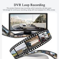 RV Backup Camera with Carplay Android Auto for RV Horse Trailer Semi Box Truck,1080P HD 4 Splits 10.36" Touch Monitor Rear/Side Backup Cameras with Mirror Link FM Waterproof Night Vision DVR Recording