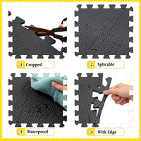 Nuanchu 60 PCS Kids Foam Puzzle Mat, Cream - Black - image 3