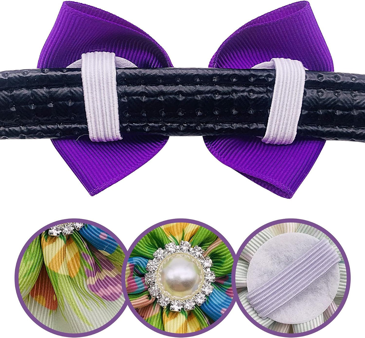 PET SHOW Holiday Dog Bowties Flowers for Small Dogs Slide on Collar – Essentials for Dogs - Easter-4pcs - image 3
