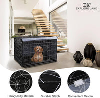 Explore Land Dog Crate Cover - Black and White / 36.0"L x 23.0"W x 25.0"H - image 4
