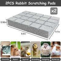Hamiledyi 2PCS Rabbit Scratching Pads Bunny Lava Grinding Claw Pads - White-2pcs - image 2