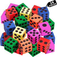 Big Foam Dice Set 24 Pack, Non-Toxic - 24 Pack