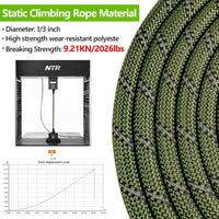 Heavy Duty Dog Leash, 15FT Training Leash with Swivel Lockable Hook, Padded Handle and Highly - 50ft*3/8" / Olive - image 2