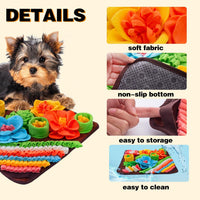 Snuffle Mat for Dogs, Sniff Mat Slow Feeding Mat for Small Pets Cats, Rabbits - Help Stress Relief - Brown - image 2