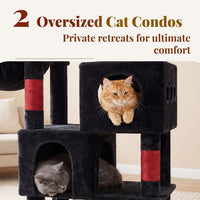 Hey-brother Cat Tree, Sturdy Tower with Sisal-Wrapped Columns - 68.5 inches / Black and Red - image 3