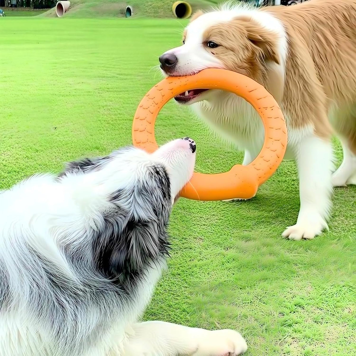 LaRoo Dog Flying Ring Toys, Floating Flying Disc Toys - Orange-Thickened L - image 2