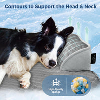 Calming Dog Bed for Couch with Cozy Raised Edge - Cooling Grey / 41"L x 37"W x 5"Th - image 3