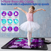 Joyvalley Kids Dance Mat Toys - 2player-Purple - image 4