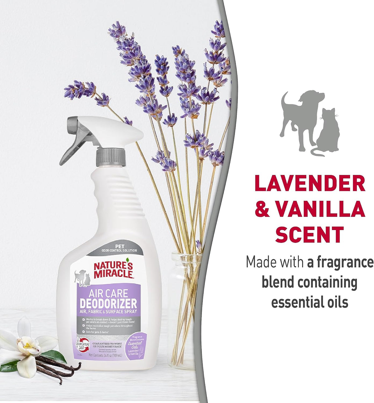 Nature's Miracle Air Care Spray for Multiple Surfaces - Lavender & Vanilla / 24 Ounce (Pack of 1) - image 4