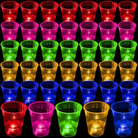 40 Pcs Glowing Party Cups 16oz for Indoor Outdoor