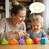 Aprilwolf Montessori Sensory Cube Toy for 1 2 3 Years Old – Fun for Kids & Family - 4.9 inch Shape Sorter Cube - image 2