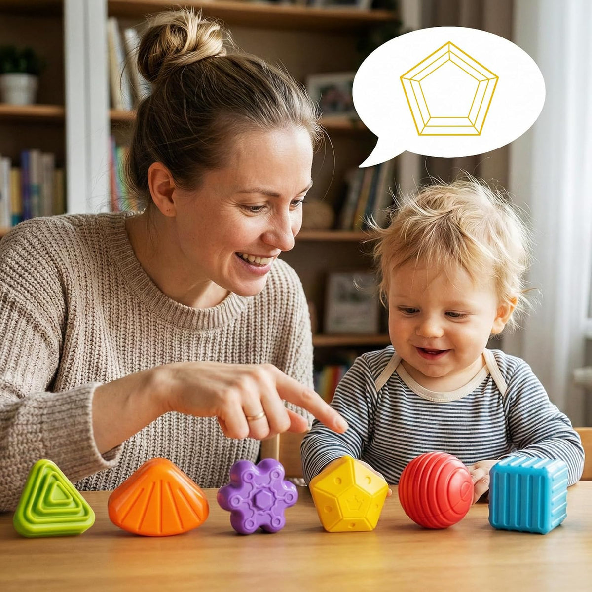 Aprilwolf Montessori Sensory Cube Toy for 1 2 3 Years Old – Fun for Kids & Family - 4.9 inch Shape Sorter Cube - image 2