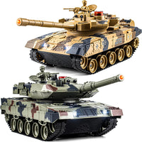 Supdex 1/24 RC battle tank set, M1A2 and Leopard II tanks with remotes - view 2