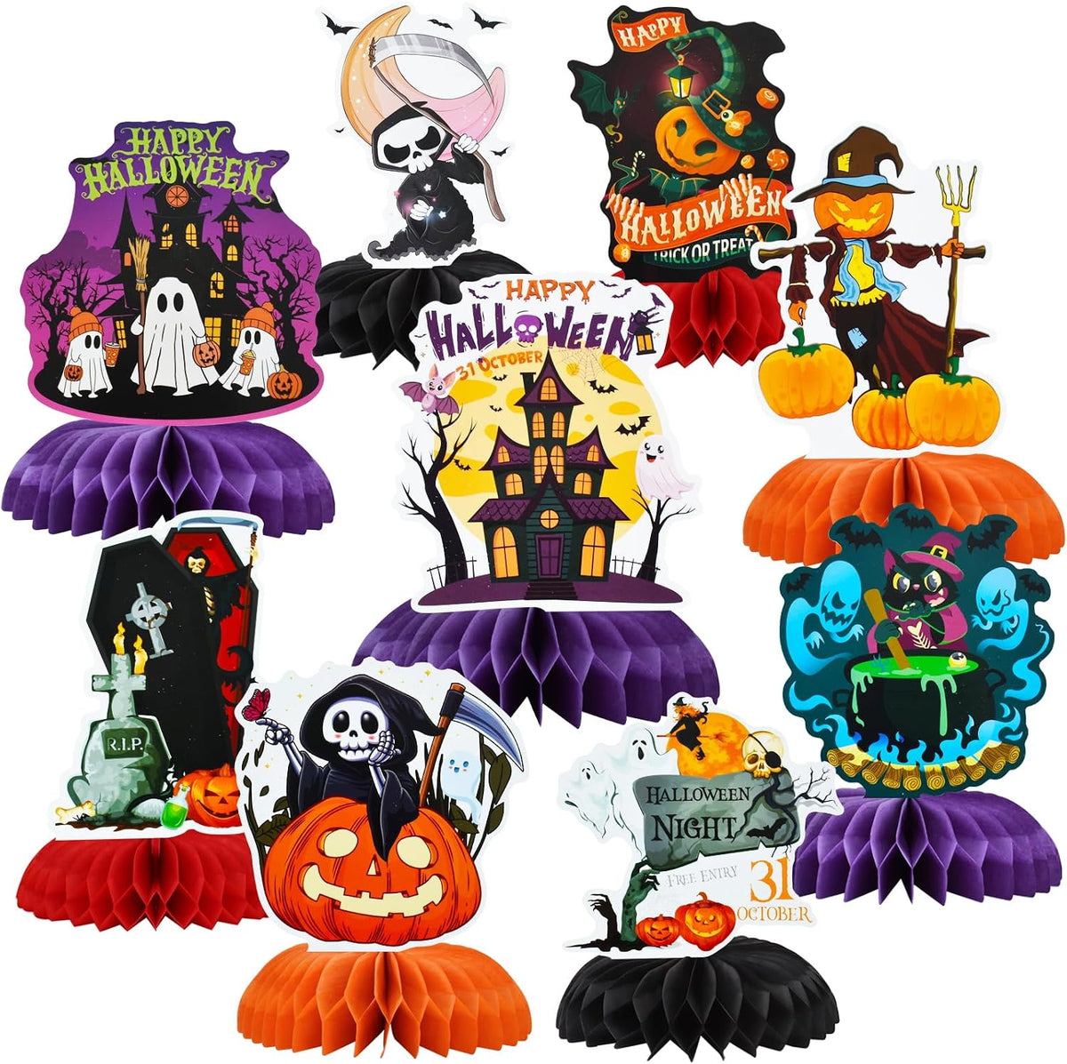 TONIFUL 1st Birthday Black Red Yellow Mouse Themed Table Centerpieces – Fun for Kids & Family - Halloween