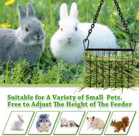 SANGLE SOPFFY Rabbit hay Feeder Small Animal Feeding Set with 350ml - black-2 - image 4