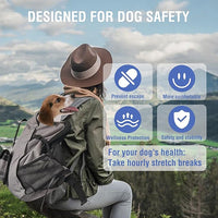 Dog Backpack for Small & Medium Dogs - Adjustable Pet Carrier for Travel & Hiking, Hands-Free Puppy Backpack with Storage Pockets, Breathable Mesh, Reflective Strips & Non-Slip Handle