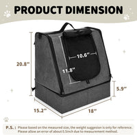 apollo walker Portable Cat Litter Box With Waterproof bag and Lid - Gray / Medium - image 2