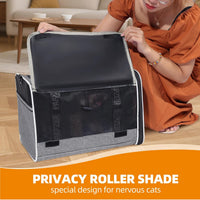 Cat Carrier for Travel, Soft-Sided, Top Loading, Privacy Curtain - Grey / 18.0"L x 11.0"W x 11.0"H - image 3