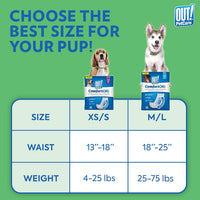 OUT! PetCare Male Dog Diapers, Disposable Belly Bands - XS/S / 32 Count - image 2