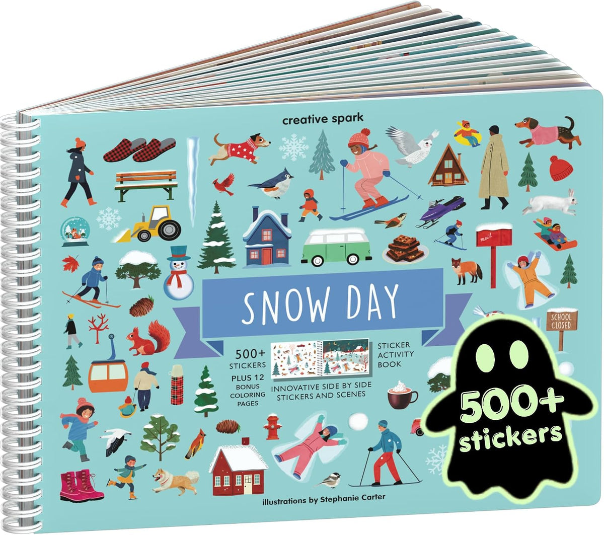 Cupkin Animal Habitats Sticker Book, 12 Coloring & Activity - Snow Day