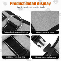 Ayquez Dog Lift Harness with Storage and Transport Bag, Dog Harness with Handle for Lifting & Hip dysplasia, arnés para Perros pequeños, pechera para Perros (Gray, L)