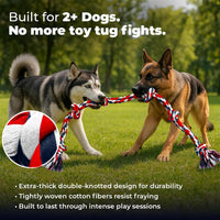 Pacific Pups Products Giant Dog Rope Toy - Red / 1 Pack - image 3