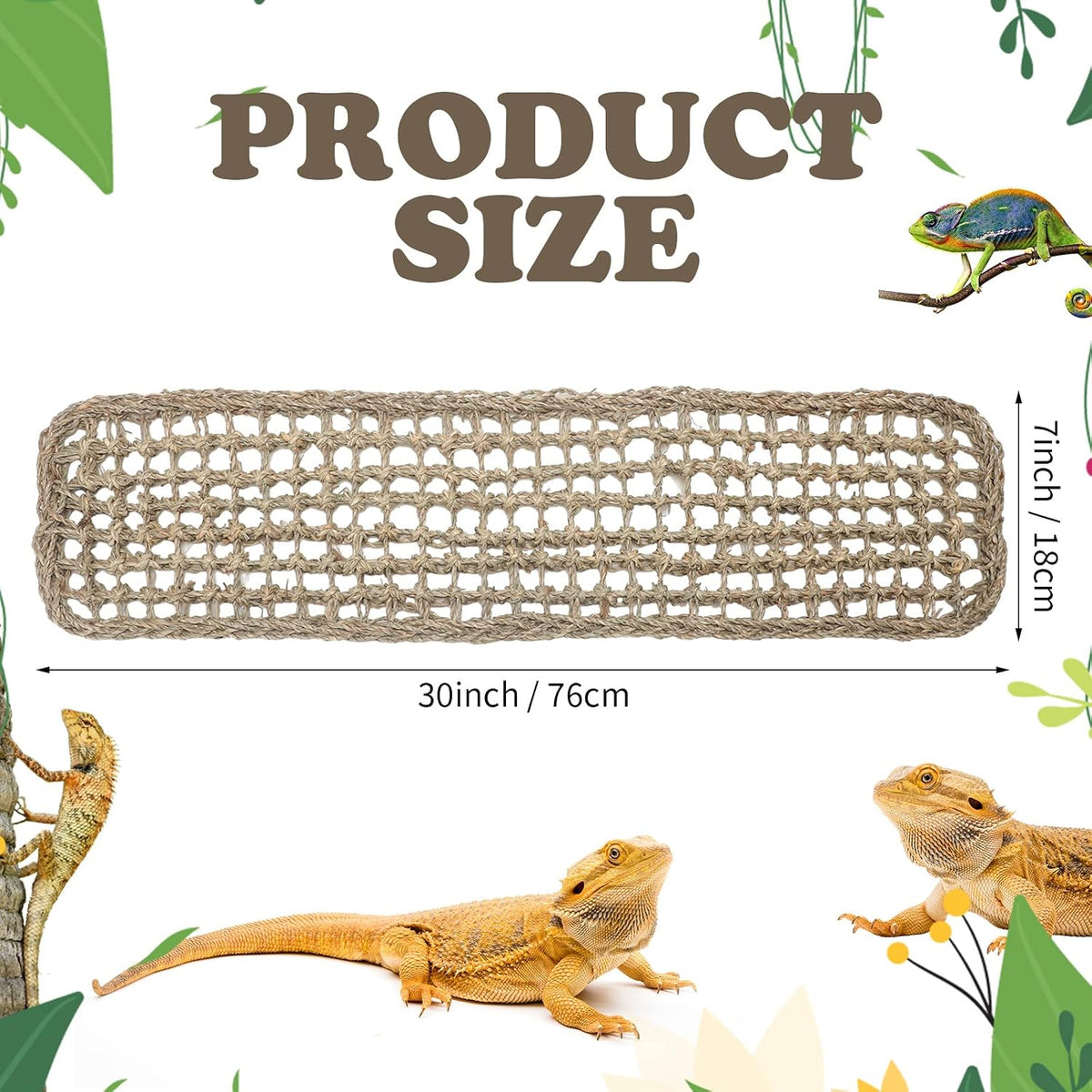 Silkfly Large Beard Dragon Hammock, Brown - 30 x 7 inch / Rectangle / as shown in the pictures - image 2