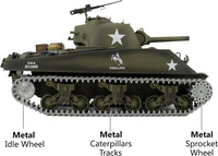 Heng Long 1/16 RC Sherman tank M4A3, TK7.0 modified edition with metal tracks - view 2