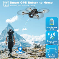 Drones with Camera for Adults 4K, GPS Drone with Auto Return - Black - image 2