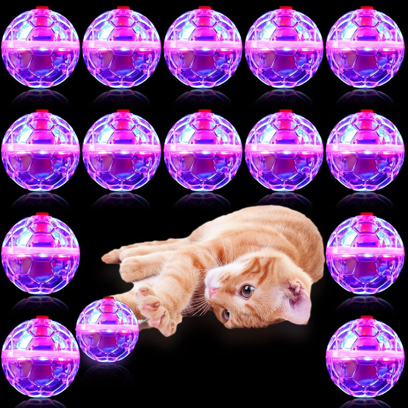CHENGU 15 Pcs Ghost Hunting Cat Balls Light up Motion Activated LED
