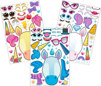 JOYIN 36 Sheets 9"x6" Make a face Stickers for Kids - Fun Unicorn - image 3