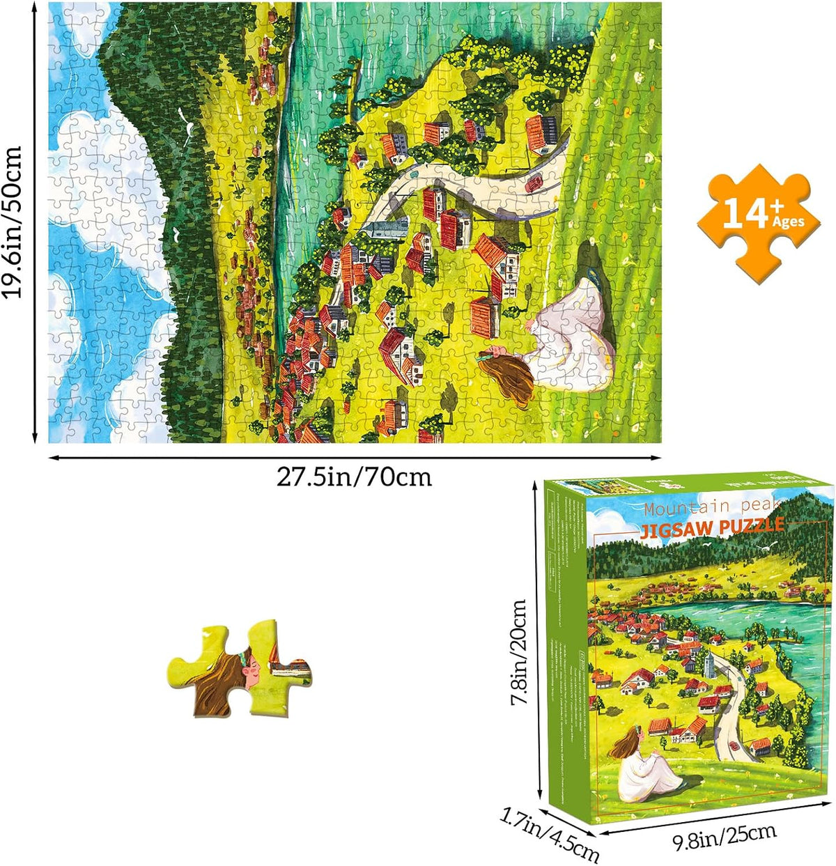 1000 Piece Puzzles for Adults, Premium Magic Book Jigsaw Puzzle – Fun for Kids & Family - Mountain Top Calm - image 3