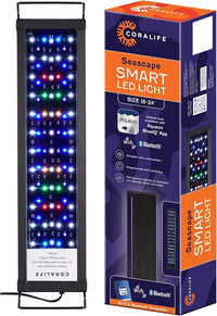 Coralife Fish Tank Aquarium Seascape WiFi/Bluetooth Smart LED Light Fixture, 18-24"