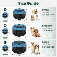 Love's cabin Pet Puppy Dog Playpen - Blue / 38.0"L x 38.0"W x 23.0"H - image 2