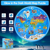 DIGOBAY glow in the dark solar system floor puzzle with planets, astronauts and space probe - view 4