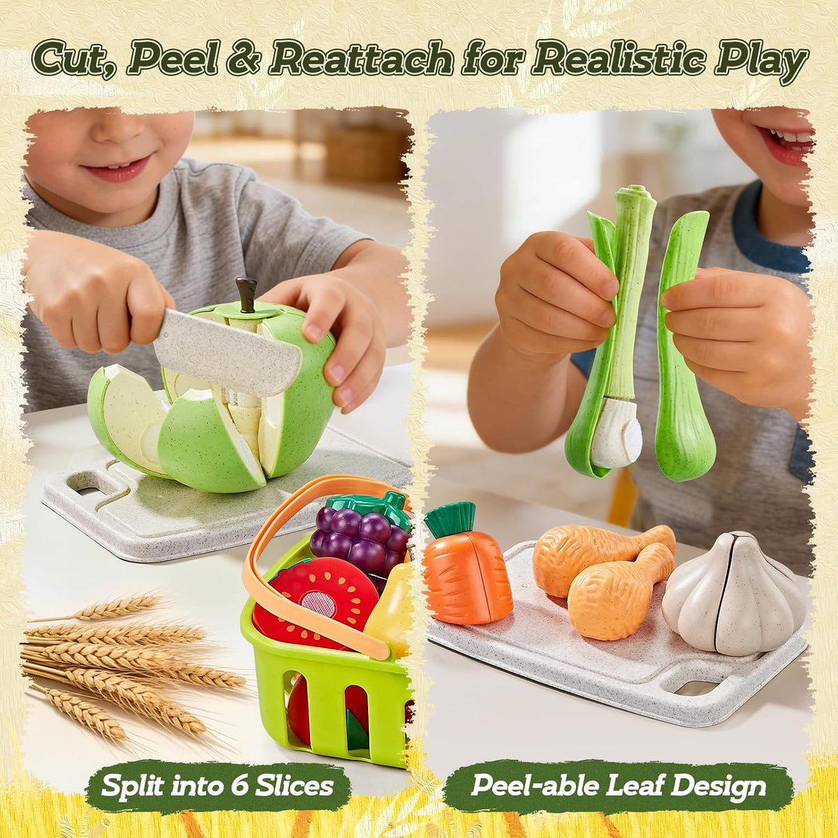 LAUGIGLE Pretend Play Food for Kids Kitchen - Pink / 13 x 8 x 5 in - image 3