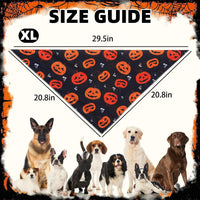 PUPTECK Dog Cooling Bandanas 4pcs Outfit - Purple/Black/Orange / X-Large (29"x20"x20") - image 2