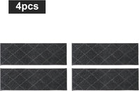 COSY HOMEER Edging Stair Treads Non-Slip Carpet Mat 28inX9in Indoor Stair Runners for Wooden Steps, Edging Stair Rugs for Kids and Dogs, 100% Polyester TPE Backing (4pc, Black)
