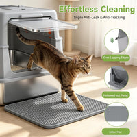 Enclosed Stainless Steel Litter Box - Grey XL - image 4