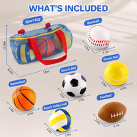 ShyLizard 6-piece soft foam sports balls for toddlers with mesh bag - view 2