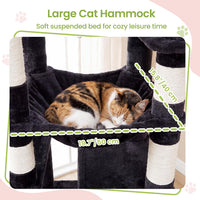 Heybly Cat Tree, 76-Inch Tall Heavy Duty Cat Tower for Big Cats HCT039G – Essentials for Cats - Smoky Gray / 60 inch - image 3