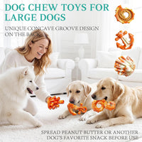 Fuufome Tough Dog Chew Toys for Medium & Large Aggressive Chewers - orange - image 3