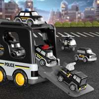 Beby Buty 5 in 1 construction truck toys with transport carrier, crane, mixer, bulldozer, excavator - view 9