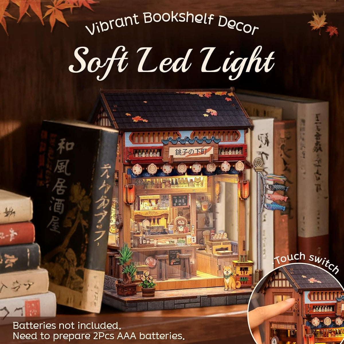 Cutefun Book Nook Kit - DIY Miniature Dollhouse Kit for Adults and Teens – Fun for Kids & Family - Izakaya Shop - image 3