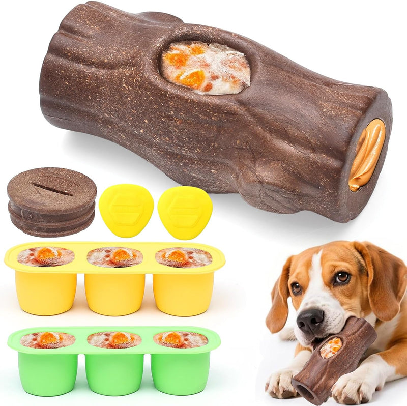 Durable Dog Puzzle Toy for Medium/Large Dogs – Essentials for Dogs - Brown / Tree stump 1 Pack